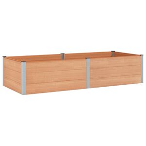 vidaXL Puutarhan Korotettu Kukkalaatikko Ruskea 250 x 100 x 54 cm