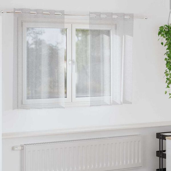 vidaXL Verhosatiini 2 pcs Vaaleanharmaa 140 x 140 cm Polyesteri