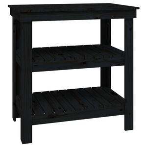 vidaXL Ty&ouml;p&ouml;yt&auml; hyllyll&auml; Musta 78,5 x 50 x 80 cm T&auml;ysi m&auml;nty