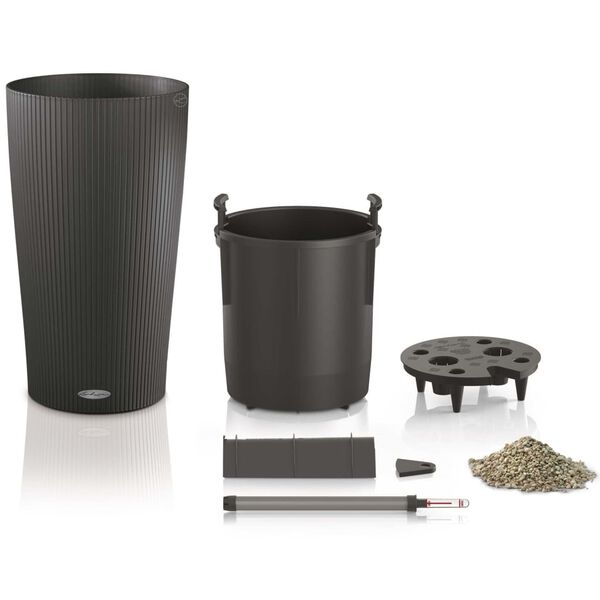 LECHUZA Kukkalaatikko Cilindro Color 32 ALL-IN-ONE liuskekivi 13953