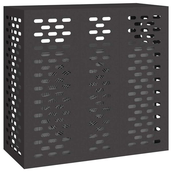 vidaXL Ilmastointilaitteen suoja Musta 110 x 50 x 105 cm Ter&auml;s