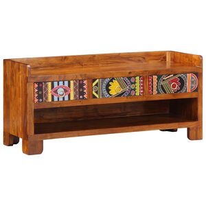 vidaXL Kenk&auml;penkki Hunajaruskea 100 x 35 x 45 cm Akasiapuu