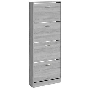 vidaXL Kenk&auml;kaappi harmaa Sonoma 59x17x150 cm tekninen puu