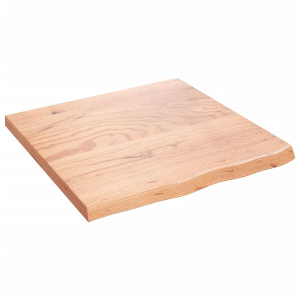 vidaXL Pöytälevy vaaleanruskea 60x60x(2-4) cm käsitelty täystammi