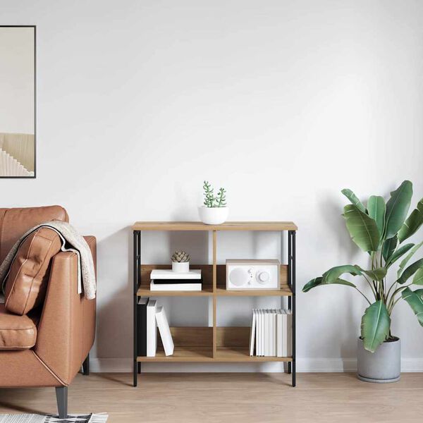 vidaXL Kirjahylly Artisan tammi 82 x 32 x 79 cm Tekninen puu