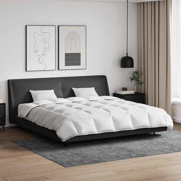 vidaXL Peittosarja tyynyll&auml; 3 pcs Valkoinen Untuvah&ouml;yhen