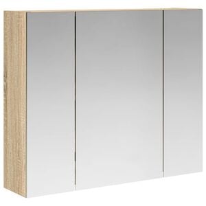 vidaXL Kylpyhuoneen Peilikaappi Sonoman tammi 60 x 14,5 x 50 cm