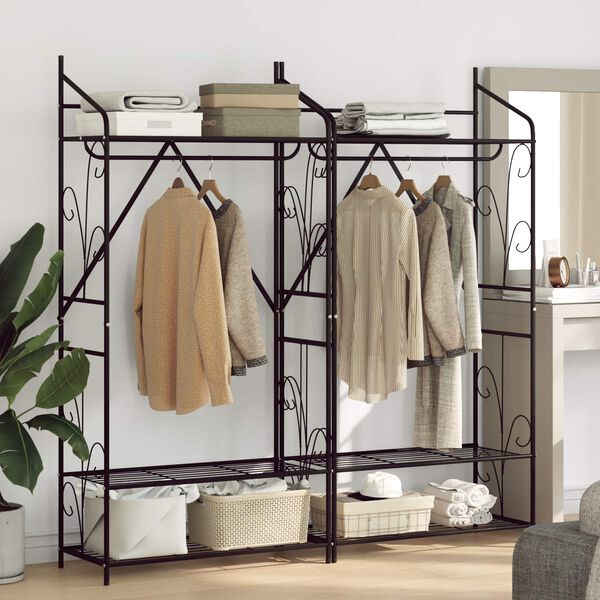 vidaXL Avoin vaatekaappi Yksiv&auml;rinen 2 pcs 78 x 36 x 158 cm