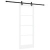 vidaXL Liukuovi Valkoinen 83 x 211 cm T&auml;ysi m&auml;nty ja lasi