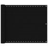 vidaXL Parvekkeen suoja musta 75x300 cm HDPE