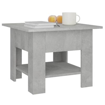 vidaXL Sohvapöytä betoninharmaa 55x55x42 cm lastulevy