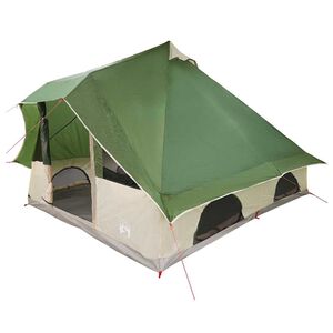 vidaXL Tipi-teltta katolla Vihreä 358 x 296 x 258 cm taffeta