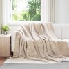 vidaXL Heittoviltti Beige 240 x 270 cm Fleese