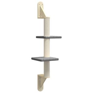 vidaXL Kissan raapimispuu sein&auml;lle vaaleanharmaa 108 cm