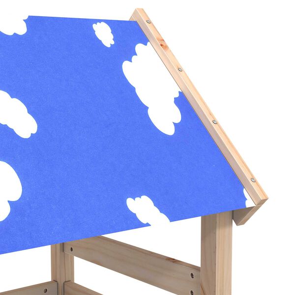 vidaXL Leikkitorni Ruskea 110,5 x 52,5 x 215cm Massiivinen m&auml;nty