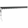 vidaXL Automaattisesti sis&auml;&auml;nkelattava markiisi antrasiitti 4x3 m