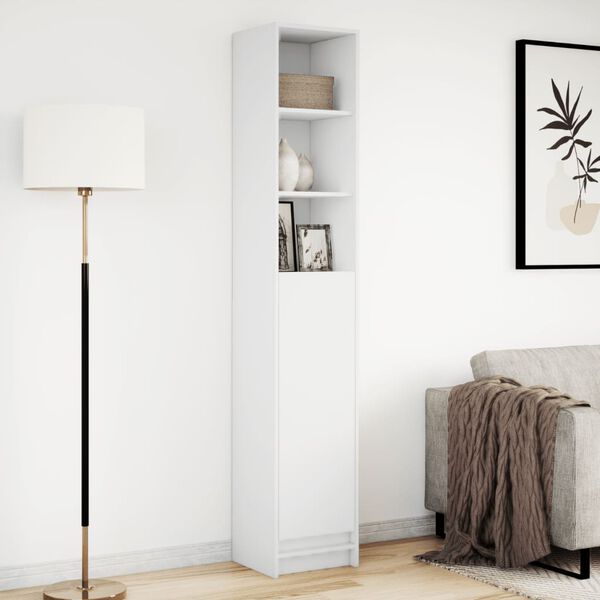 vidaXL Senkki LED-valoilla valkoinen 36x32,5x200 cm tekninen puu