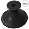 vidaXL Kahva 12 kpl Musta &Oslash;30 mm Alumiini