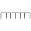 vidaXL Puutarhan ruokapöytä Vaaleanharmaa 350 x 100 x 73 cm