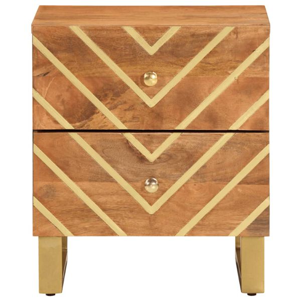 vidaXL Y&ouml;p&ouml;yd&auml;t 2 kpl ruskea ja musta t&auml;ysi mangopuu