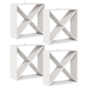 vidaXL Viinipukki 4 kpl Valkoinen 62 x 25 x 62 cm Massiivinen m&auml;nty
