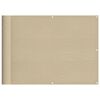 vidaXL Parvekesuoja beige 75x1000 cm 100% polyesteri Oxford kangas