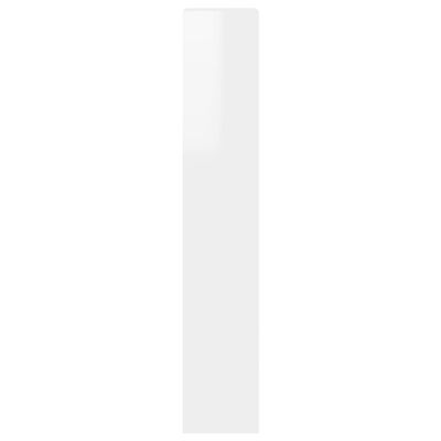 vidaXL Kirjahylly/tilanjakaja korkeakiilto valkoinen 40x30x166 cm