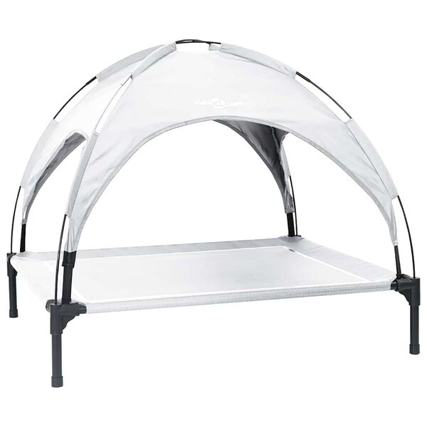 vidaXL Koiran Peti Harmaa hopea 90 x 81 x 80,5 cm Teräs