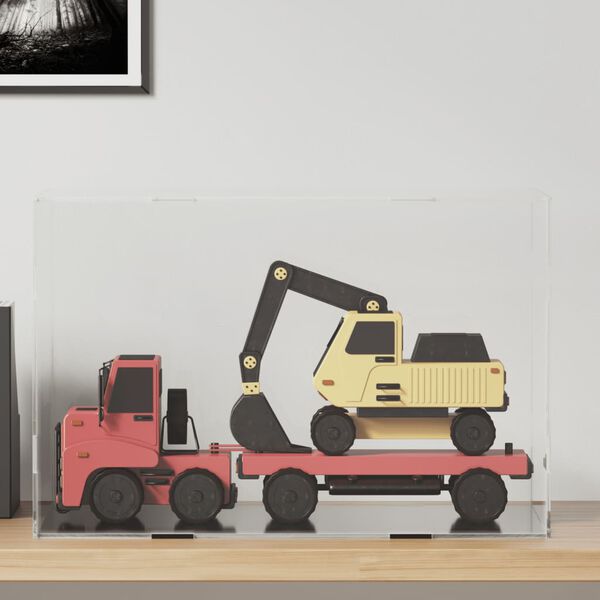 vidaXL Näyttelylaatikko Läpinäkyvä 56x36x37 cm Akryyli