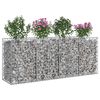vidaXL Gabion Kohotettu Peti 2 pcs Hopea 200 x 50 x 80 cm