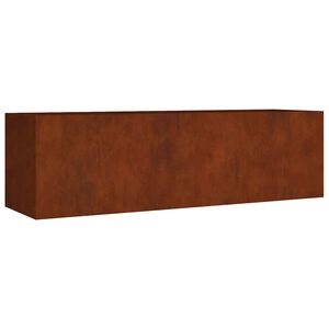 vidaXL Korotettu kukkalaatikko 280x80x80 cm Corten ter&auml;s
