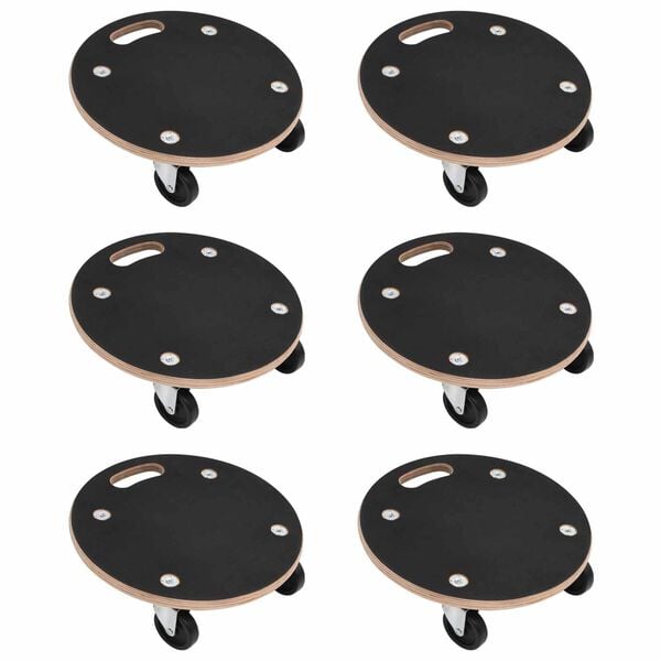 vidaXL Kuljetusvaunu 6 pcs Harmaa vaneri