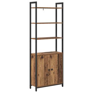 vidaXL Kirjahylly 6 tasoa 60 x 24 x 161 cm Tekninen puu Vanha Puu