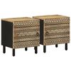 vidaXL S&auml;nkykaapit 2 kpl Musta 40x33,5x46 cm Massiivipuuta Mango