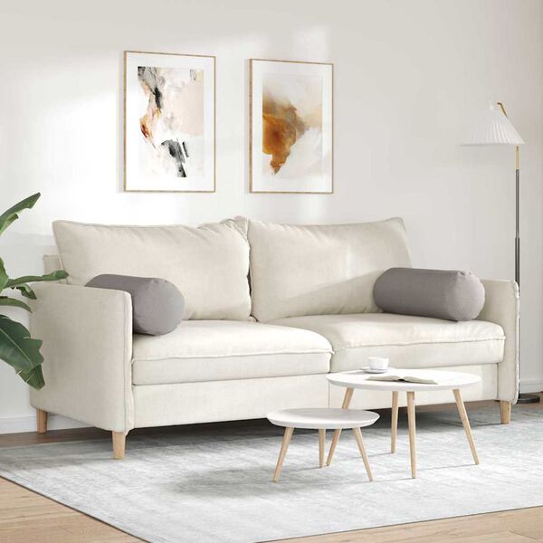 vidaXL Pystytyynyt 2 pcs Harmaanruskea Ø 25 x 70 cm kangas