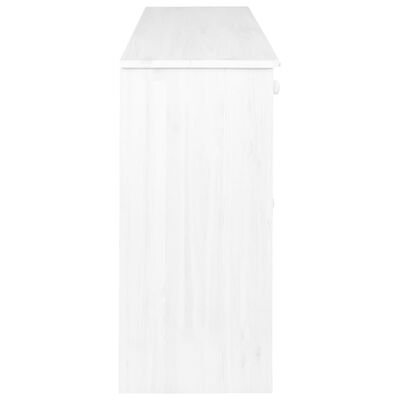 vidaXL Senkki 6 laatikkoa valkoinen 113x35x73 cm täysi mänty