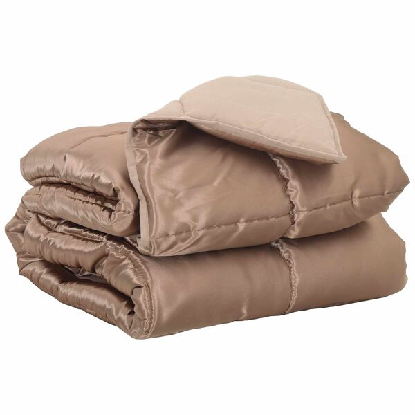 vidaXL Koko Vuoden Peitto Kulta 220 x 135 cm Satiini ja mikrofiiberi