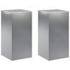 vidaXL Kasviteline 2 pcs Hopea 30 x 30 x 60 cm Ruostumaton ter&auml;s