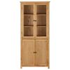 vidaXL Kirjahylly 4 ovella 80x35x180 cm t&auml;ysi tammi ja lasi
