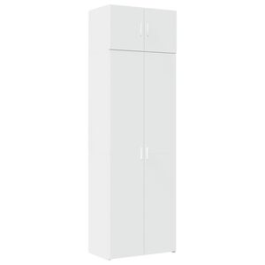 vidaXL S&auml;ilytyskaappi valkoinen 70x42,5x225 cm tekninen puu