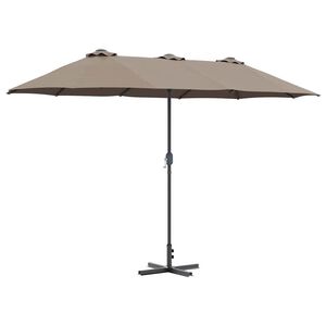 vidaXL Puutarhavarjo 370 x 197 x 239 cm Polyesteri ja alumiini Taupe