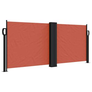 vidaXL Sis&auml;&auml;nvedett&auml;v&auml; sivumarkiisi Terrakotta 100x600 cm