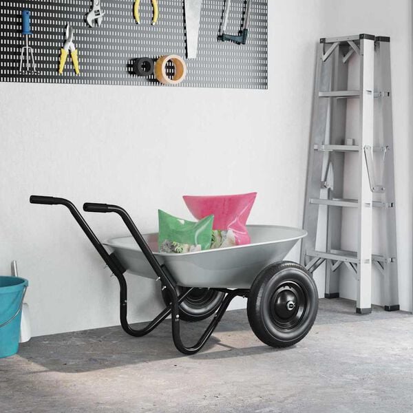 vidaXL Puutarhak&auml;rryn tarjotin vaihto Hopea 90 x 63 x 28 cm Ter&auml;s