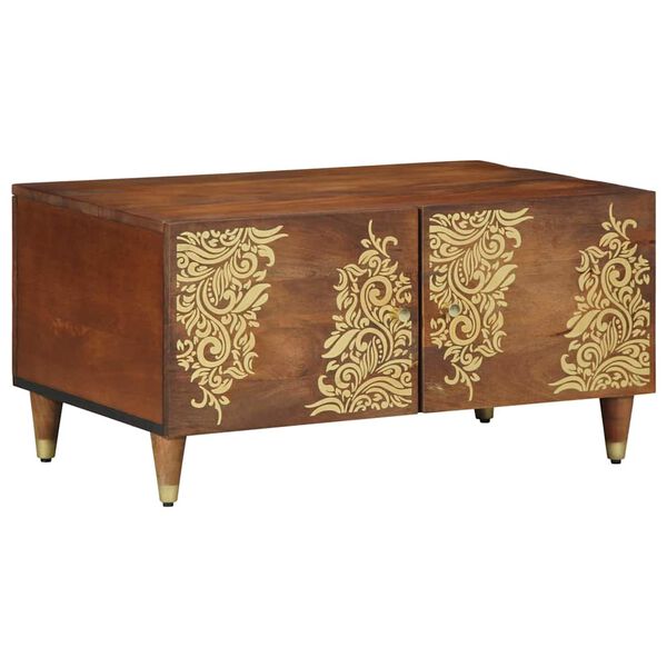 vidaXL Sohvapöytä Hunajaruskea 80 x 50 x 40 cm Kiinteä mango puu