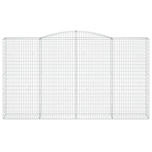 vidaXL Kaarevat kivikorit 2 kpl 400x50x220/240 cm galvanoitu rauta