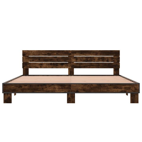 vidaXL S&auml;ngynrunko savutammi 200x200 cm tekninen puu ja metalli