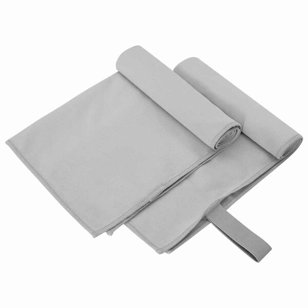 vidaXL Urheilupyyhkeet 2 pcs Harmaa 50 x 30 cm Polyesteri ja polyamidi