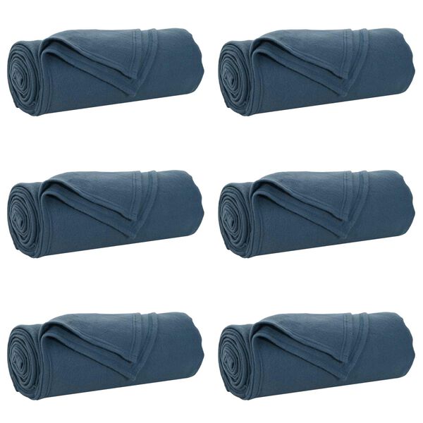 vidaXL Heittop&auml;&auml;llys 6 pcs Laivastonsininen 170 x 130 cm Fleese