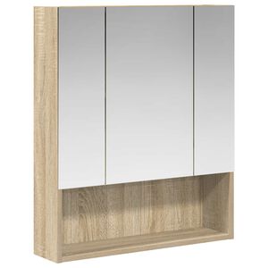 vidaXL Kylpyhuoneen Peilikaappi ovella Sonoman tammi 60 x 14.5 x 70 cm