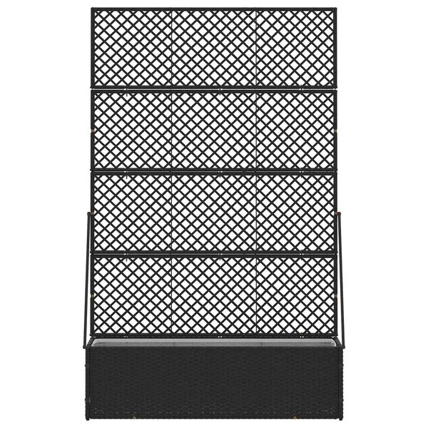 vidaXL Puutarha ruukku Musta 105 x 30 x 170 cm Metalli